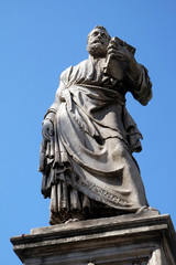 Statue of Apostle saint Peter on the Ponte Sant Angelo in Rome, Italy