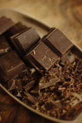 Dunkle Schokolade, Schokoraspeln