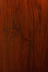 Polished wood texture. The background of polished wood texture with a dark amber color