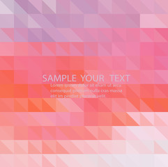 Abstract geometric pattern. Pink triangles background. Art design for your design project.