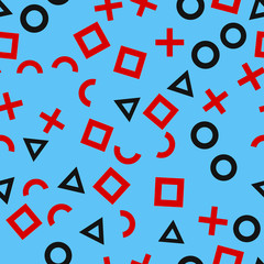 Vector seamless pattern background. Modern stylish abstract texture. Different geometric figures