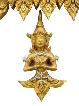 Ancient angel statue of Thai named as Thepanom