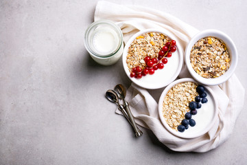 Delicious natural yogurt with fruit.