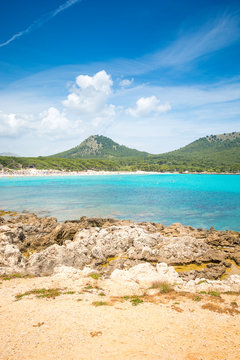 Cala Agulla the most beautiful beach in Mallorca.