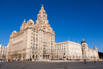Fototapeta na wymiar Royal Liver and Port of Liverpool Building