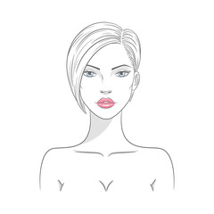Vector illustration of a beautiful fashion woman