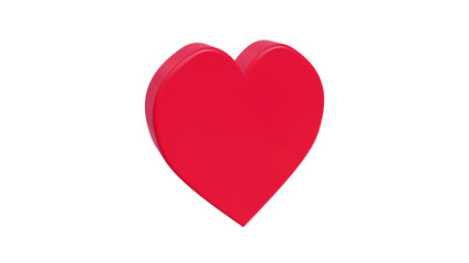 Isolate Red ball as the red heart in valentines day.