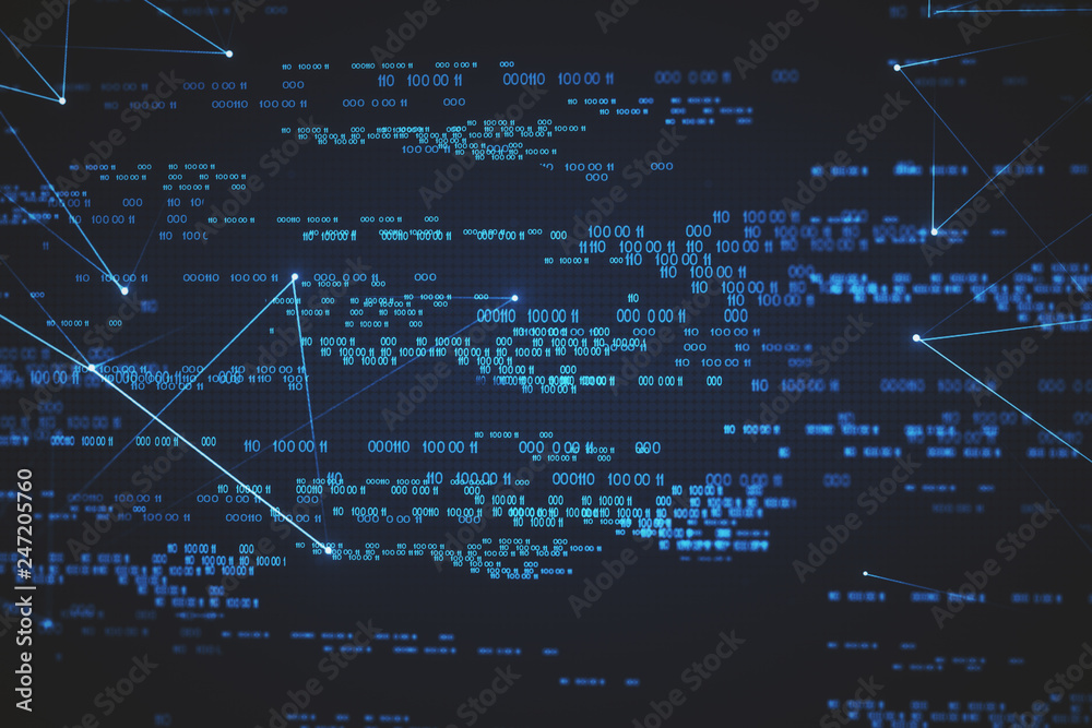 Poster digital numbers background