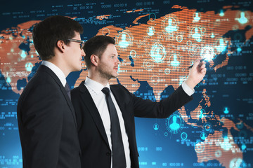 Global business and communication concept