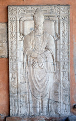 Funerary Monument of the fifteenth century, Portico of Church of St Lawrence at Lucina, Rome, Italy 