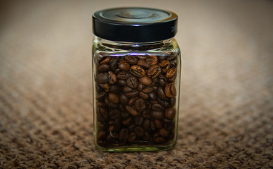 Coffee beans on a nice smooth background