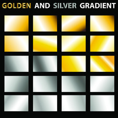 Golden and silver Gradient set. 
