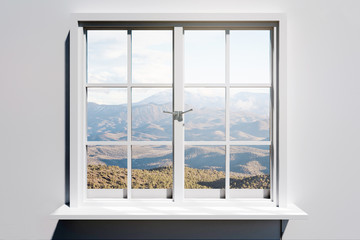 Creative window with landscape view