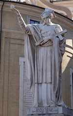 Statue of Saint Charles Borromeo by Attilio Selva, Basilica dei Santi Ambrogio e Carlo al Corso,...