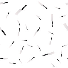 Seamless pattern of kitchen knives on a white background.