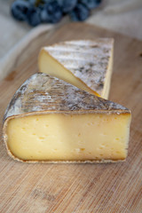 French hard cow or goat cheese Tomme or Tome, produced in French Alps