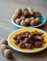 Fruits of tropcal Africal tree tamarind, used in cooking, traditional medicine and metal polish