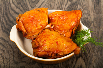 Roasted chicken thigh