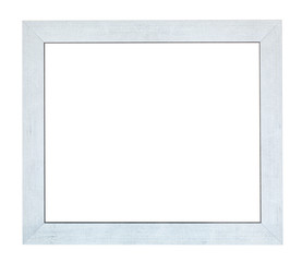 empty flat silver wooden picture frame