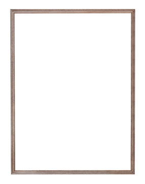 empty narrow wooden picture frame