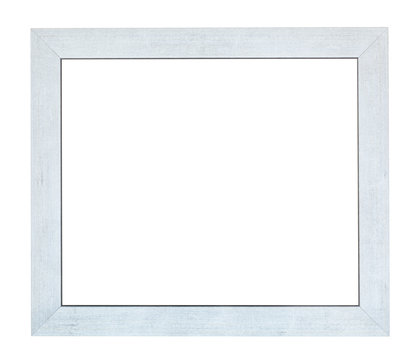 empty flat silver wooden picture frame