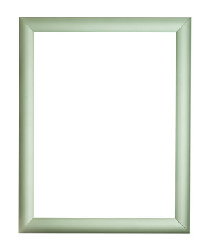empty modern green silver wooden picture frame