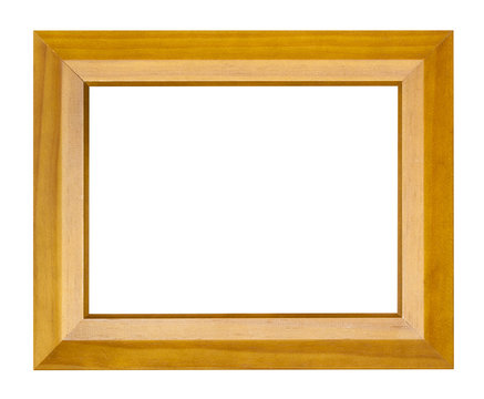 empty modern flat wide brown wooden picture frame