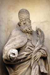 Pope Saint Marcellus by Francesco Cavallini, San Marcello al Corso church in Rome, Italy