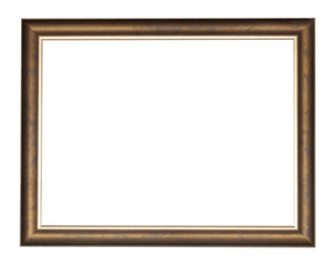 empty bronze wooden picture frame