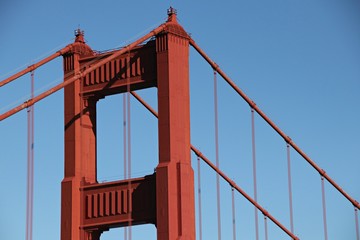 Träger der golden Gate Bridge in San Francisco, Kalifornien.
