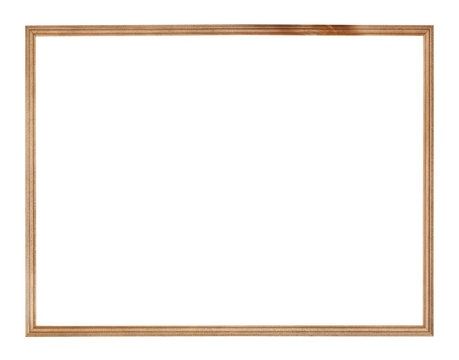 empty big narrow wooden picture frame
