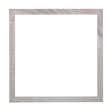 empty square gray painted wooden picture frame