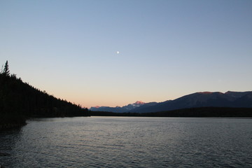 Evening Glow On Pyramid Lake, Jasper National Park, Alberta