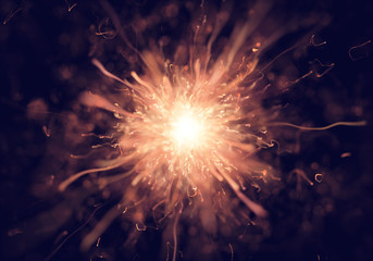 Abstract Sparkler/Explosion Effect with Depth of Field and Glow