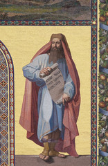 Obraz premium Mosaic of the Prophet Daniel in the facade of Basilica of Saint Paul outside the walls, Rome, Italy 
