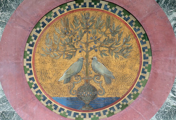 Mosaic, basilica of Saint Paul Outside the Walls, Rome, Italy