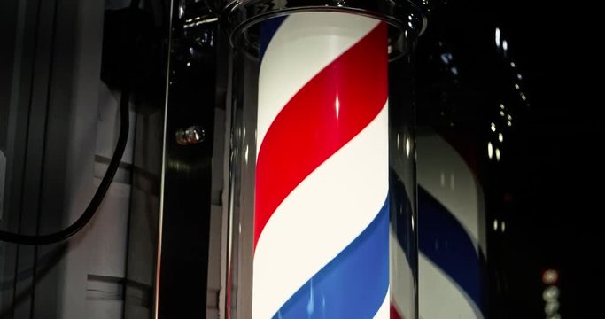 Barber lamp closeup.