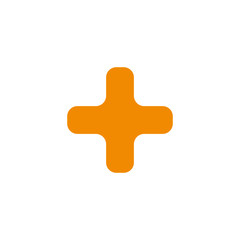 Plus sign icon. Positive symbol. Zoom in. Vector illustration isolated on white background.