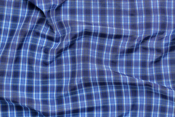 blue checkered fabric