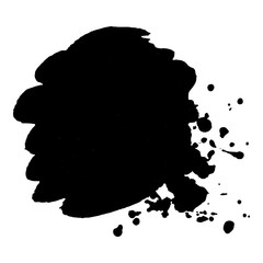 Abstract black ink splash background. Vector illustration. Grunge texture for cards and flyers design.