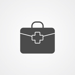 First aid kit vector icon sign symbol