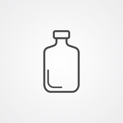 Glass bottle vector icon sign symbol