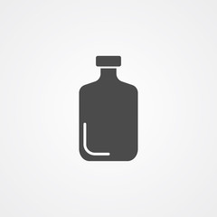 Glass bottle vector icon sign symbol