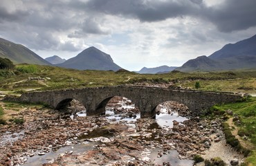 Sligachan Old Bridge auf der isle of skye, Schottland.
