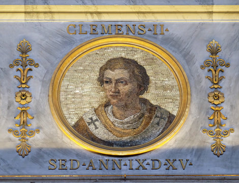 Pope Clement II, born Suidger von Morsleben, was Pope from 25 December 1046 until his death in 1047, basilica of Saint Paul Outside the Walls, Rome, Italy 