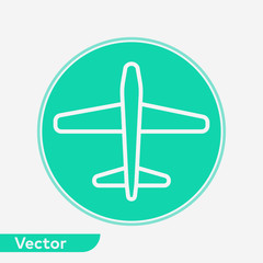 Plane vector icon sign symbol