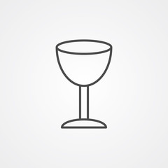 Fragile vector icon sign symbol