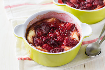 Strawberry and raspberry casserole
