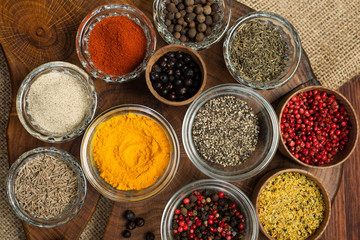 Spices and seasonings close-up