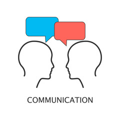 Better communication flat vector icon that shows concept such as chat, meeting, dialogue, sharing, can be use for personal or commercial